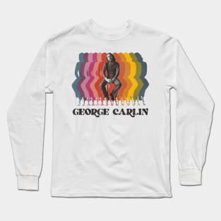 George Carlin Retro Fade Long Sleeve T-Shirt